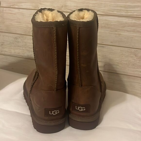 NWT UGG Classic Short II Brown Water-resistant Suede Boots Women Size 8 - Picture 6 of 12